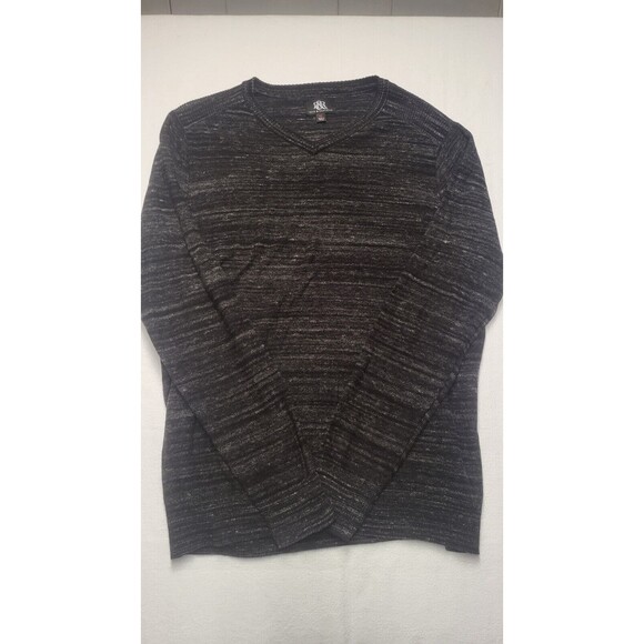 Rock & Republic Men's Charcoal V Neck Sweater XL - Picture 1 of 5